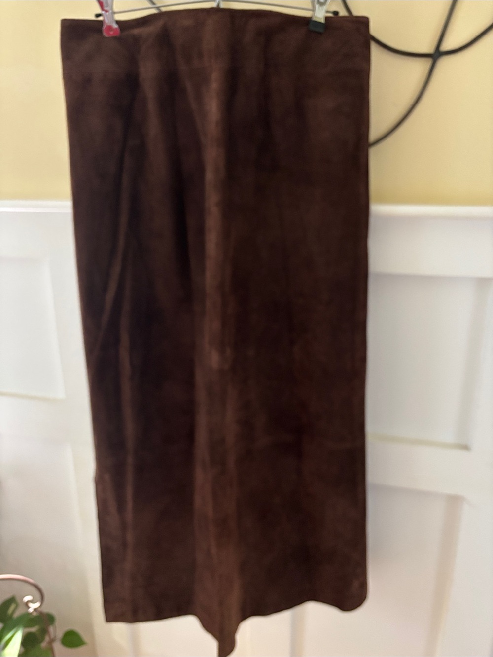Lord & Taylor Brown Suede Maxi Skirt